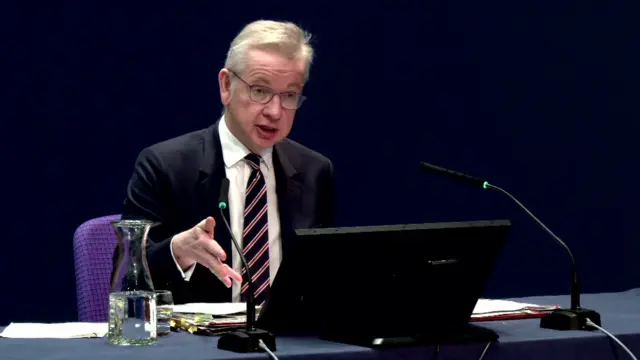 Michael Gove speaks to the UK Covid inquiry