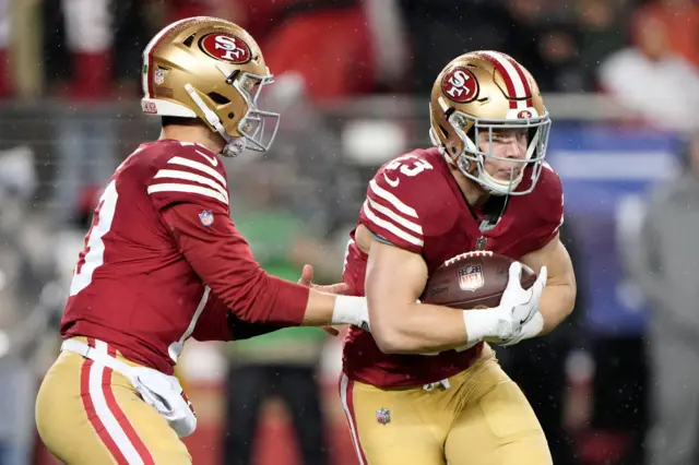 Brock Purdy and Christian McCaffrey