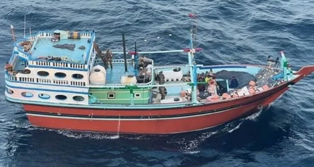 The Navy Seals went missing during an operation to seize weapons parts on this ship on 11 January