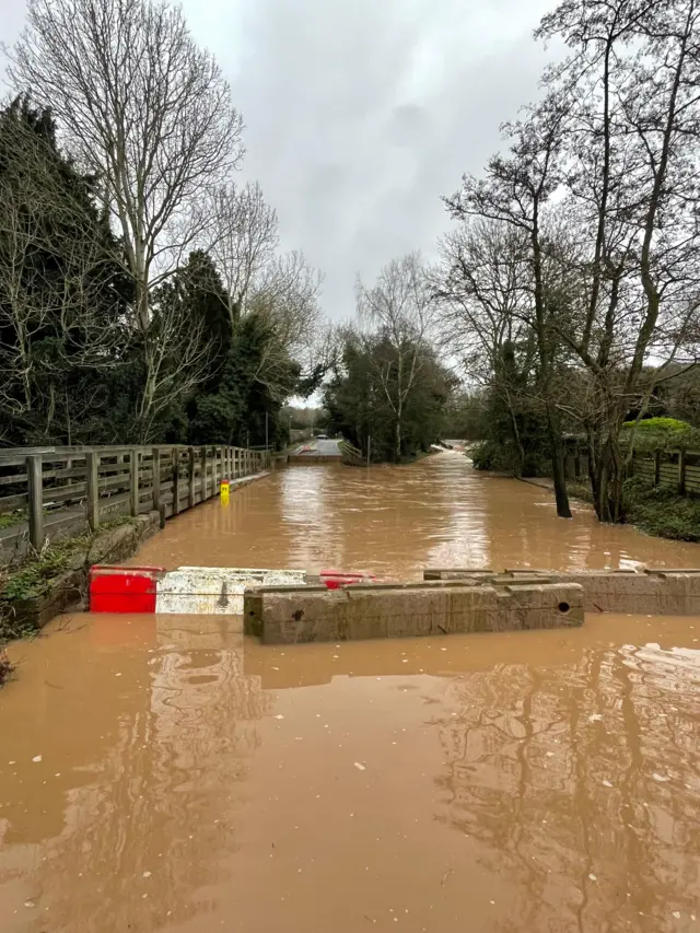 Flooded road