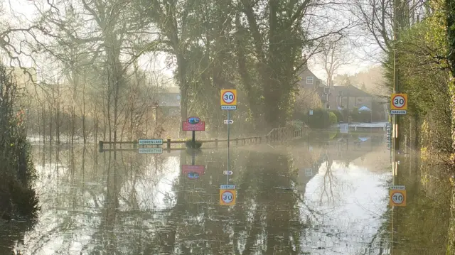 Flooding in Naburn, York