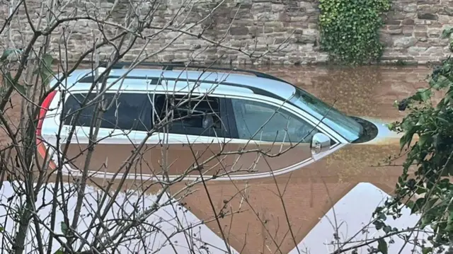 Car on Watery Lane in Hereford