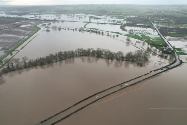 Cars in flood water