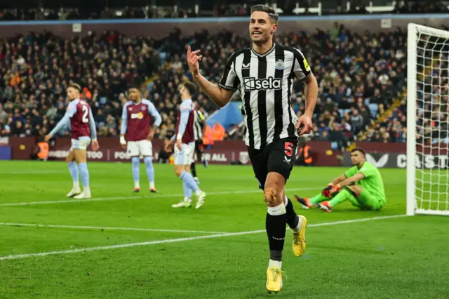 Fabian Schar celebrates