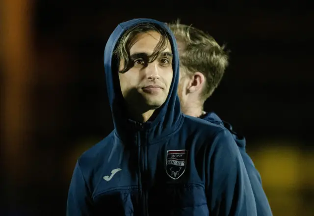 Ross County's Yan Dhanda arrives before a cinch Premiership match between Livingston and Ross County at the Tony Macaroni Arena