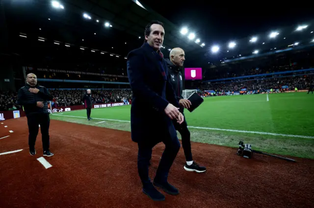 Unai Emery at Villa Park