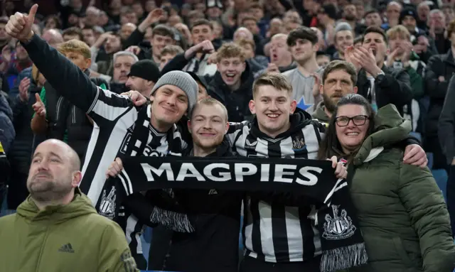 Newcastle fans at Villa Park