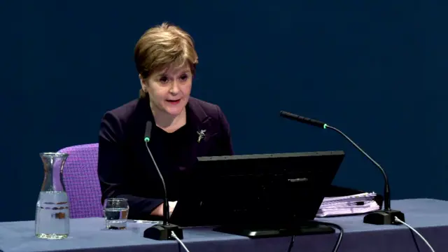 Nicola Sturgeon giving evidence