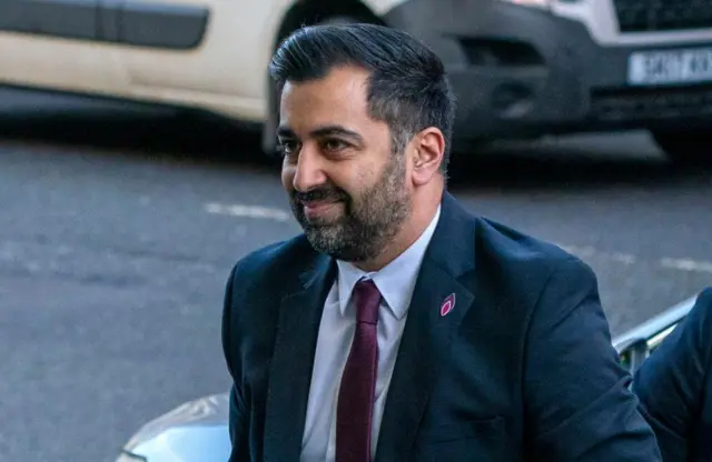 First Minister Humza Yousaf arrives at the UK Covid-19 Inquiry hearing at the Edinburgh International Conference Centre