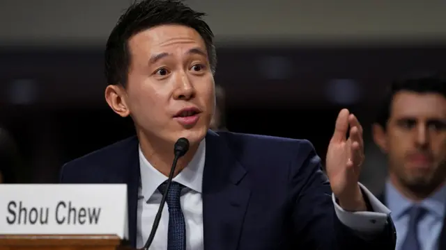 TikTok's CEO Shou Zi Chew testifies during the Senate Judiciary Committee hearing on online child sexual exploitation, at the U.S. Capitol, in Washington, U.S., January 31, 2024.