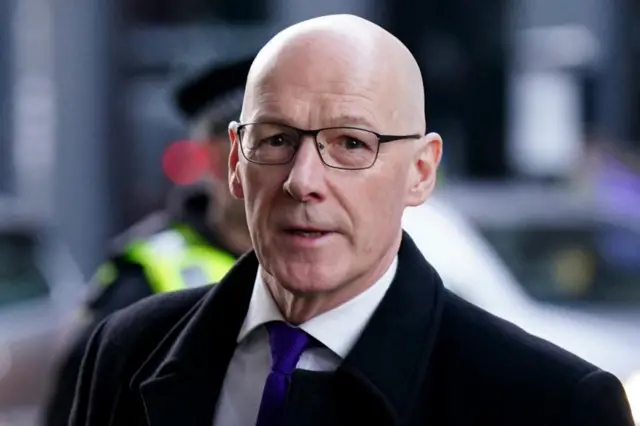 Former deputy first minister John Swinney arrives at the UK Covid-19 Inquiry hearing at the Edinburgh International Conference Centre