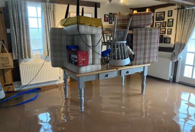 Flooding inside the property