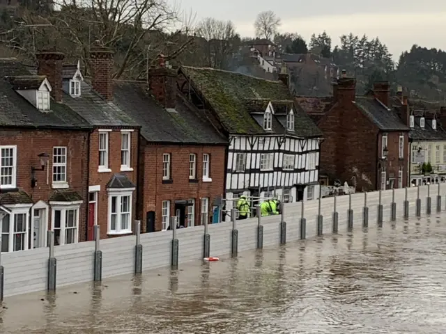 Flood barriers in Bewdley