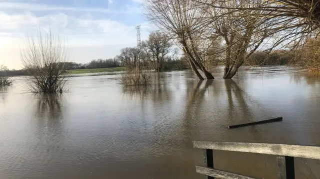 flooded river