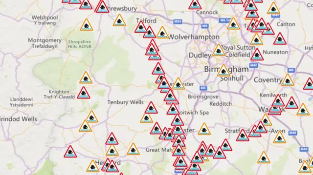 Flooding map