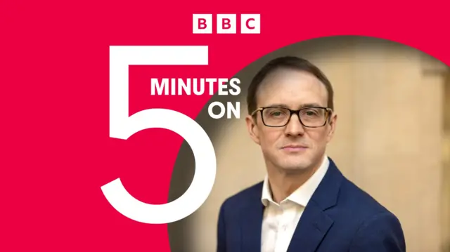 Chris Mason headshot with BBC logo above and 5 Minutes On written next to him