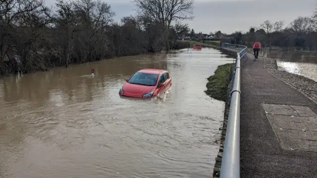 Car in water