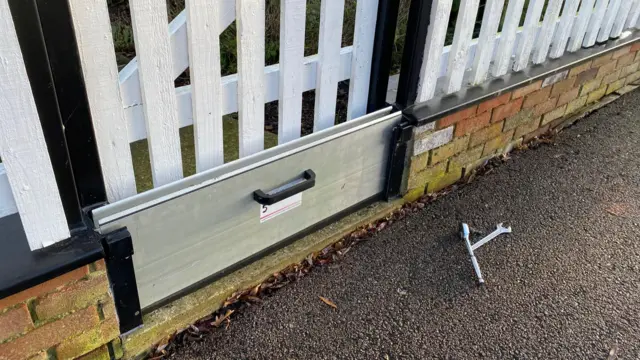 A floodboard by a gate