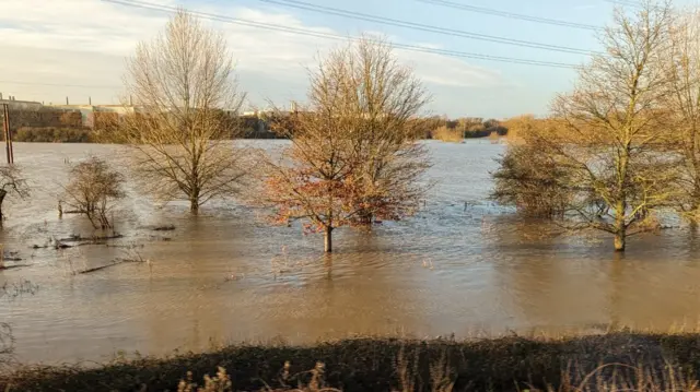 Flooding near Loughborough