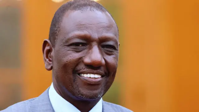 Kenyan President William Ruto arrives for the Compact with Africa (CwA) conference at the Bellevue Palace in Berlin, Germany, 20 November 2023.