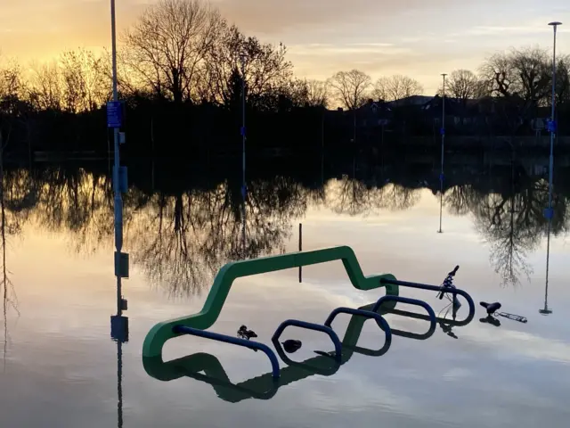 Flooded car park