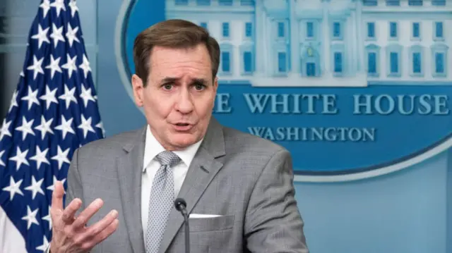 National Security Council Coordinator for Strategic Communications John Kirby speaks during the daily press briefing in the Brady Briefing Room of the White House on January 3, 2024, in Washington, DC.