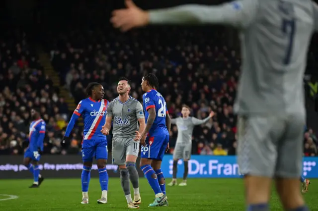 Harrison shouts into the sky in frustration
