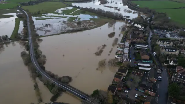 A flooded area in West Sussex