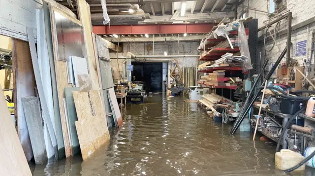 Flooded workshop