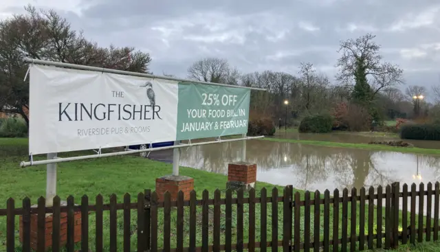 Flood at The Kingfisher, Bedford