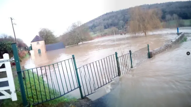 Claverton Pumping Station flooded