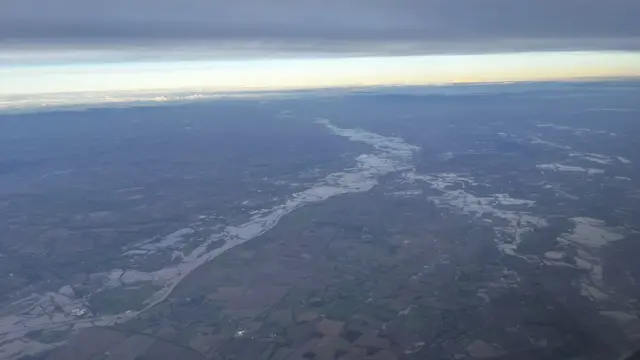 Aerial shot of Trent valley