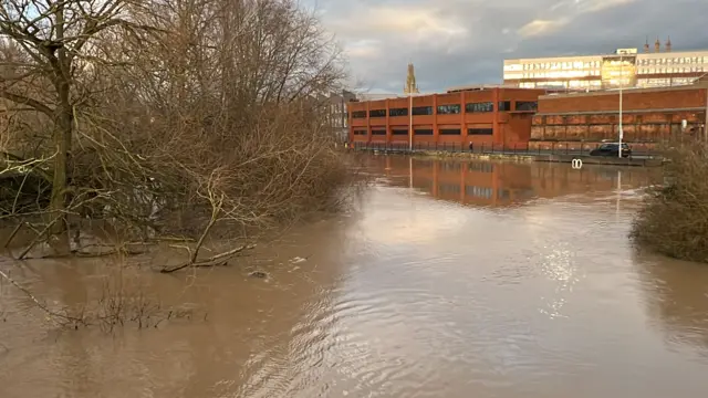 The River Severn in Gloucester by the docks