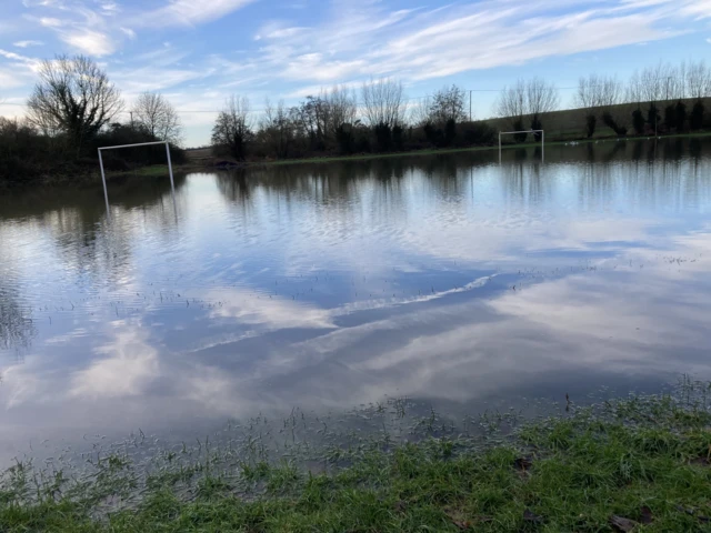 Flooded parkland in Malmesbury