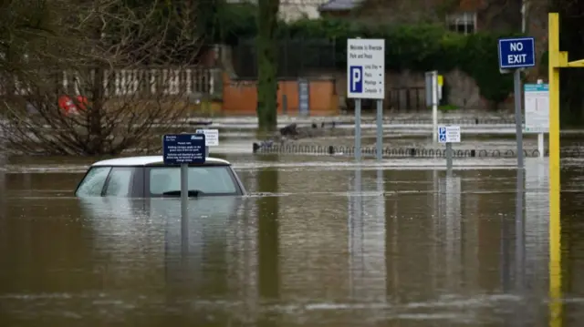 Car submerged