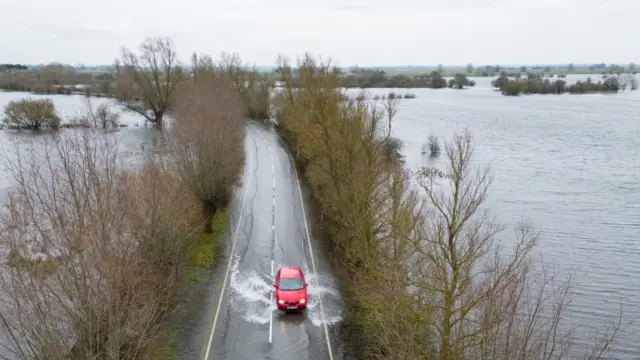 Flooded road