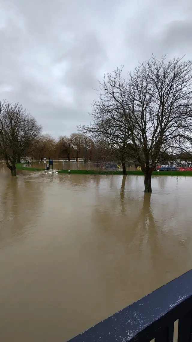 Flooding in the Riverside Park, St Neots