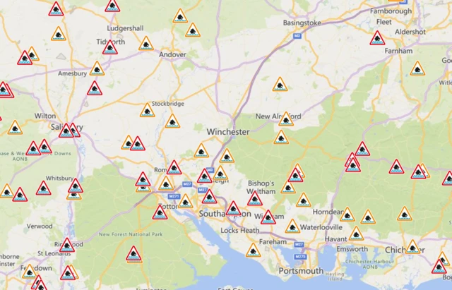 Flood map