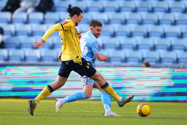 Matthew Godden of Coventry City scores his team's sixth goal