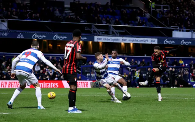 Marcus Tavernier of AFC Bournemouth scores his team's first goal