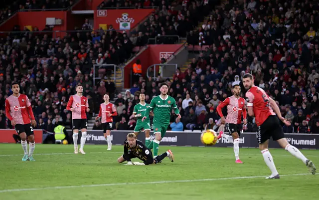 Jack Earing of Walsall misses a chance