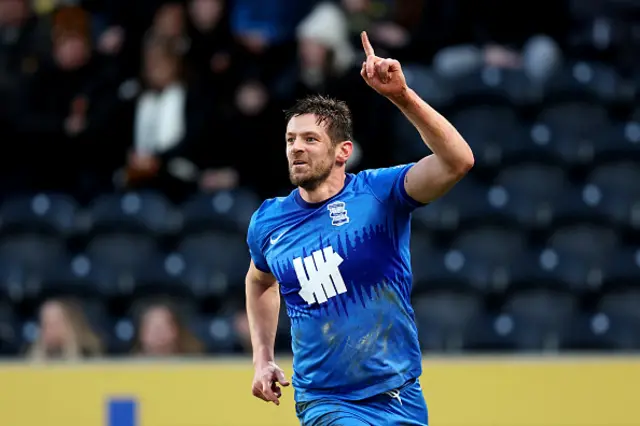 Lukas Jutkiewicz of Birmingham City celebrates scoring