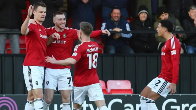 Matt Smith scores for Salford City against Forest Green