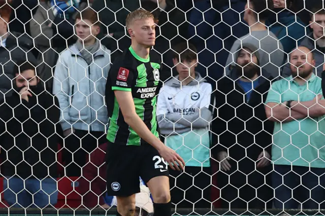 Jan Paul van Hecke reacts after scoring an own goal