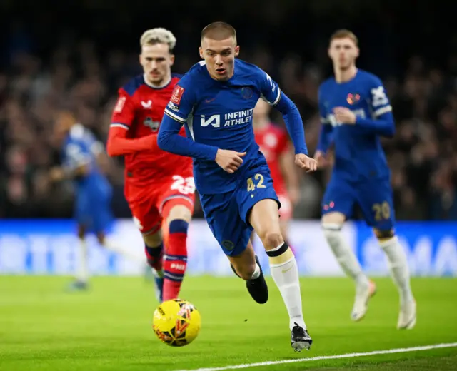 Alfie Gilchrist on the ball for Chelsea