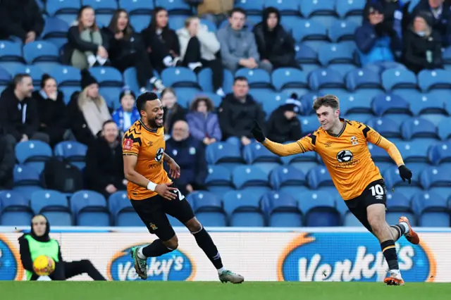 Jack Lankester of Cambridge United celebrates