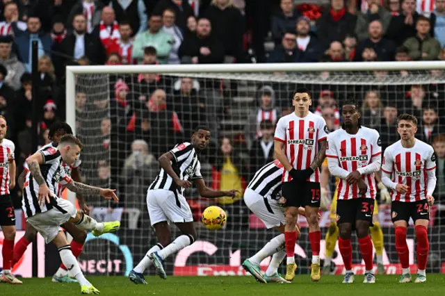 Kieran Trippier takes a freekick