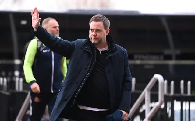 Sunderland head coach Michael Beale arrives at the ground