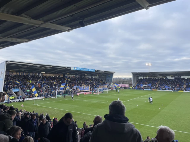 General view inside Shrewsbury's stadium