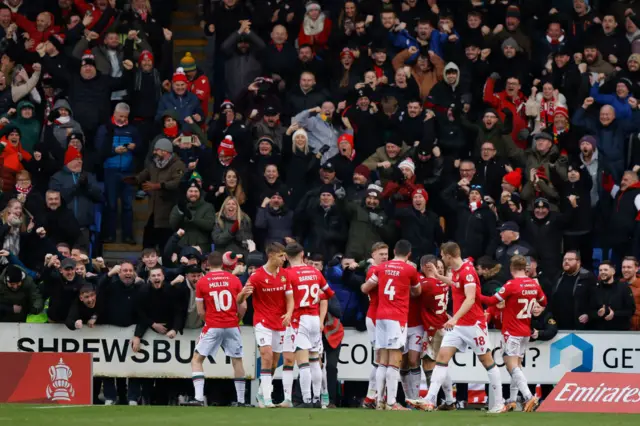 Wrexham celebrate win